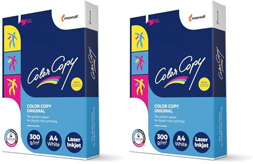 Color Copy Papier A4, 125 Blatt, 300 g/qm (Packung mit 2)