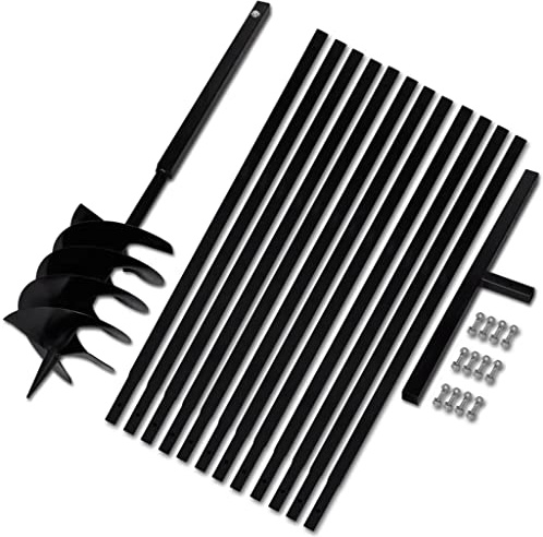 Générique Bêche et tarière Manuelle 200 mm avec Rallonge 13 m Acier,Outils,Perceuses,Tarières,270537