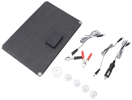 Buachois Pannello Solare Portatile 40W 2 Pieghe ETFE Monocristallino, 5V Dual USB Caricatore Solare con Strumento di Messa a Fuoco 12V per Cellulare Tablet Power Bank