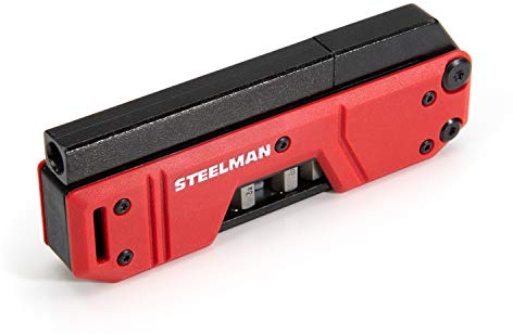 Steelman 10-in-1 Multi-Tip Faltbarer magnetischer Taschen-Schraubendreher mit Trageclip und Flaschenöffner, inklusive 3/16 Zoll und 1/4 Zoll Schlitz, PH1, PH2, T15, T20, S1 und S2 Bits