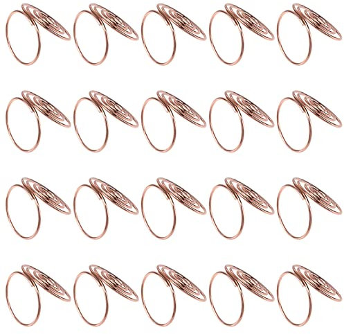 Luxshiny 24stücke Ringförmiger Halter Aus Edelstahl Tischkartenhalter Mit Herzförmigen Klammern Fotohalter Und Büroklammern Für Schreibtischdekoration Menükartenklammern Roségold