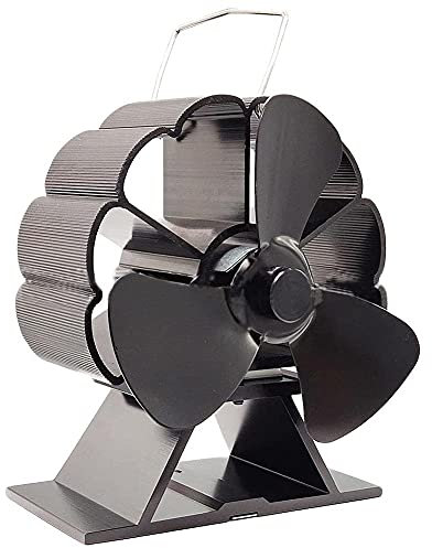 Ventilador de Chimenea, Ventilador de Quemador de Estufa con 3 aspas y Mango, Ventilador Superior de Estufa silencioso de Ciclo térmico, para Estufas de Gas/Pellet/Madera/leños