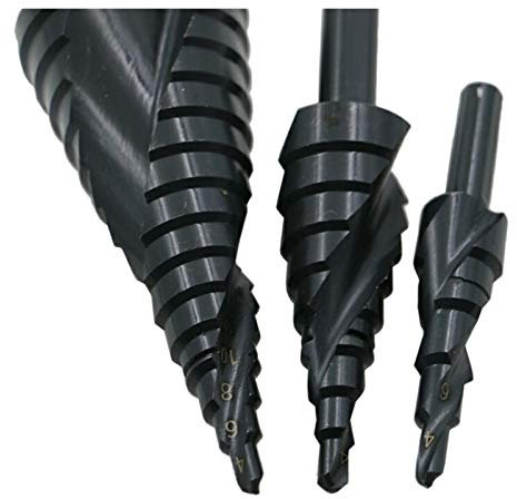 Bohrer Set 3 Teile/Satz 4-32 MM HSS Kobalt Stufenbohrer Set Stickstoff Schnellarbeitsstahl Spirale Für Metallkegel Dreieck Schaftloch