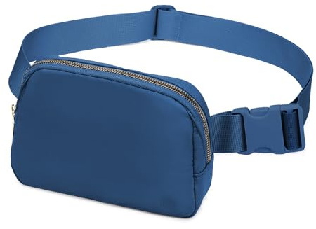 MISS LULU Unisex Mini-Gürteltasche mit verstellbarem Riemen, kleine Hüfttasche für Workout, Laufen, Reisen, Wandern, Marineblau, Gürteltasche