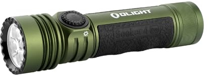 OLIGHT Seeker 4 Pro 4600 Lumens High Power Rechargeable Torch, OD Green | USB-C Holster or Magnetic Charging, IPX8 Waterproof, High Lumens, Bright Flashlight for Emergency, Camping, Hiking, Searching