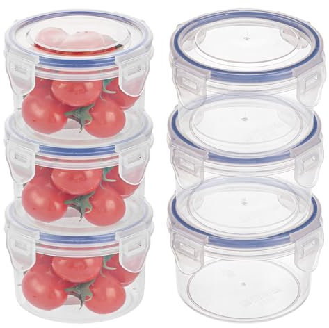 ZOFUN 6 Pack Frischhaltedosen mit Deckel Klein, 300ML Kleine Tupperdosen mit deckel, Meal Prep, Obstschale, Eisbehälter für Speiseeis, Dessertschalen, Plastikschüssel, Gefrierdosen Klein