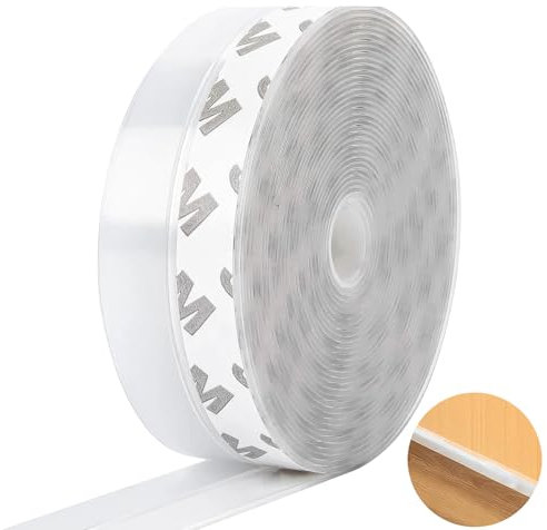 10M Nastro Sigillante in Silicone per Soglie e Porte Blindate, Strisce di Guarnizione Autoadesive Trasparente Paraspifferi sottoporta Antivento Striscia di Sigillatura Antipolvere per Porte Finestre