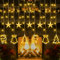 BellaAchtung Guirnalda de Luces LED 2,3 m, 138 LED, Cortina para Interior y Exterior Con Temporizador, Iluminación Navideña, Campanas, Ciervos, Ventanas, Decoración