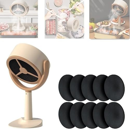 Portable Range Hood Kitchen Air Cleaner with 10 Air Filter, Oil Filter, Portable Exhaust Fan Easy to Clean, Countertop Use YK-705