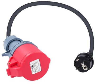 Buyweek 5Pin 16A 230V Elektrofahrzeug-Adapter Schuko-Stecker auf CEE-Kupplung (0,5 m)