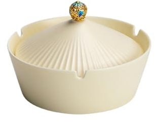 TCDHICY Aschenbecher Hutförmiger Keramik-Aschenbecher, Tischaschenbecher mit Deckel for dekorative, Innen- und Außen-Aschenbecher for die Heimbüro-Dekoration Desktop-Aschenbecher