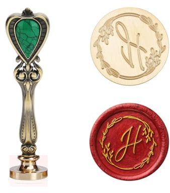 Benutzerdefinierte Wachs-Siegel-Stempel Personalisierte Hochzeit Wachs-Siegel-Stempel für Crafting Hochzeit Einladung Umschläge Wein Dekoration Graduierung Geschenke (Handle7)