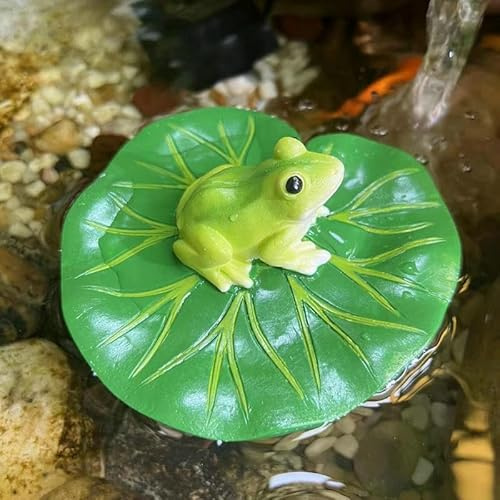 DZAY Gartenteich Deko Figuren Frosch Blumentopf Landschafts Tier Dekoration,Mini Teich Deko Garten Rasen Zwerg,Dekofiguren Feen Micro Landscape Ornaments Gartendeko für Draußen Figuren