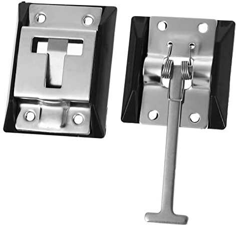 YOSADIER Pestillo De Puerta Estilo t De Acero Inoxidable para Puerta Exterior De Remolque, Cierre Seguro para Furgonetas y Vehículos