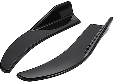 UAGFDFF Spoiler Avant Voiture Lèvre 1 Paire Universel Noir/Voiture en Fiber Carbone Écran Voiture Pare-Chocs Becquet Avant Lèvre Anti-Collision Séparateur Becquet Lèvre Avant(Noir)