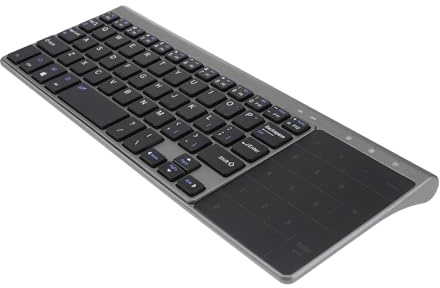 jojofuny Clavier sans Fil avec Touchpad Ultra-Fin Portable pour Ordinateur Connexion Stable sans Délai Clavier Silencieux Adapté Bureau Et Maison