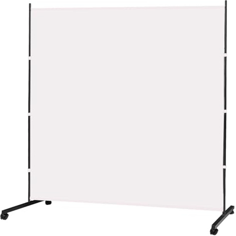 KEORTUN Einzelpaneel großer Raumteiler 180B x 190H cm Freistehend Sichtschutz Trennwand auf Rollen für Büro, Wohnzimmer und Schlafzimmer, Beige