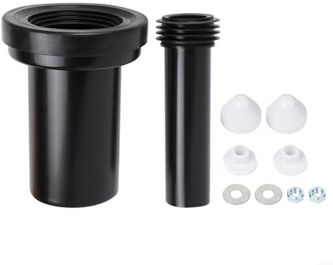 Fauhapyway Kit di tubi di scarico per WC a scomparsa, con grande anello di tenuta, viti da incasso, vari modelli, salvaspazio, accessorio idraulico per bagno