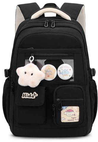 Tanou Sac à Dos pour Fille, Cartable Adolescent en Polyester Imperméable