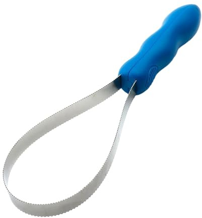 Pegciuho Cepillo para Caballos Peine para Cabello de Caballo Herramienta de Limpieza de Nudos Cuchilla de Deslanado Doble Lado con Mango de Acero Inoxidable
