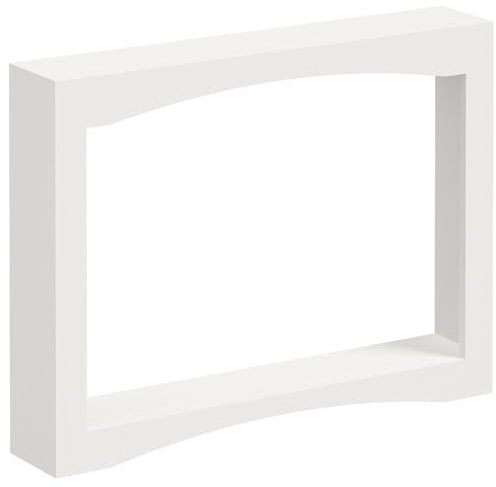 YATINEY Mesa de Consola Estrecha de 100 cm de Largo, Mesa Auxiliar Ultrafina, Decorativa Rústica, para Sala de Estar, Pasillo, Entrada, Blanco XCT19WT