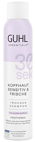 Guhl 30 sek Trockenshampoo - Kopfhaut Sensitiv & Frische - Inhalt: 200 ml - Niacinamid & Panthenol - Effektiv wie eine Haarwäsche - Schonend wie ein Tag Pause - Ohne Rückstände - Ohne Silikone