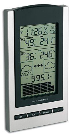 TFA Dostmann Station météo Gaia 35.1083, Noir avec Batterie