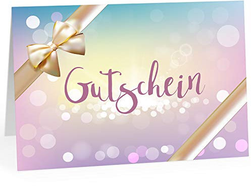 Einladungskarten Manufaktur Hamburg Großer XXL (A4) Gutschein, Motiv: Zauberhafter Verlauf/mit Umschlag/Edle Design Klapp-Karte/Extra groß/Geburtstag/Hochzeit/Taufe/Weihnachten/Valentinstag