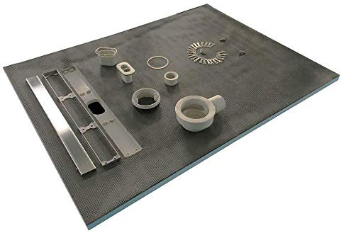 Nassboards, Premium Pro Max Flow 50 Litre Linear Wetroom Kit, Shower System & Waterproofing - Easy Installation for Home Improvement, Bathroom Renovation - XPS Professional Quality - 30mm Thick Tray