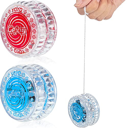 Gejoy 2 Pack LED Light up Yo-yo Beginner Responsive Bearing Yoyo