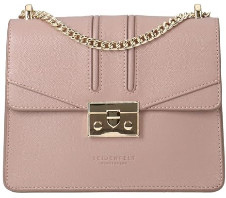 SEIDENFELT MANUFAKTUR Abendtasche Umhängetasche Roros Big Dark Blush/Gold altrosa