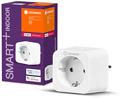 LEDVANCE presa smart per interni, per l'integrazione di dispositivi convenzionali nella smart home, compatibile con Alexa, Google e Hue, SMART + ZB PLUG, confezione da 1