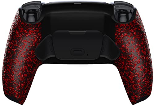 eXtremeRate Programmierbares Rise Remap Kit für ps5 Controller BDM-030/040, Remap Platine & Rückseite Gehäuse/Case & Rise Rücktasten Paddles für ps5(Texturiert Rot)-KEIN Controller