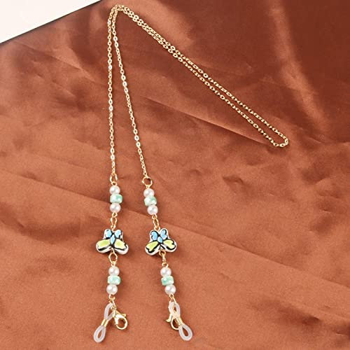 Brillenkette Schmetterling Brillenkette Hängemaskenhalter Damen Sonnenbrillenkette Lesebrillenband Kinderzubehör Lanyard Blau