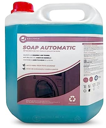 5L Detergente de Lavadora Líquido Profesional Marsella - Jabon Marsella - Detergente Grande para Ropa Blanca y Color - Formula Nueva Efecto Ropa Nueva