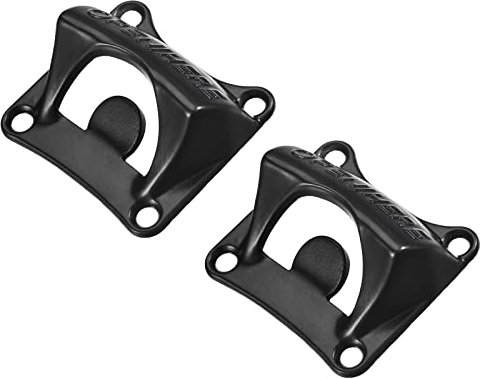 sourcing map 2pcs Wall Mounted Bottle Opener, 2.5 x 2.2 Cast Iron Wall Mount Beer Bottle Opener Suitable for Cafe Bars KTV Hotels, Black
