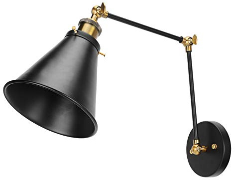 Wandleuchte E27 Vintage Industrial Light Swing nach Oben und Unten 90 Grad für Restaurants, Hallen, Wohnzimmer, Schlafzimmer, Korridore Usw