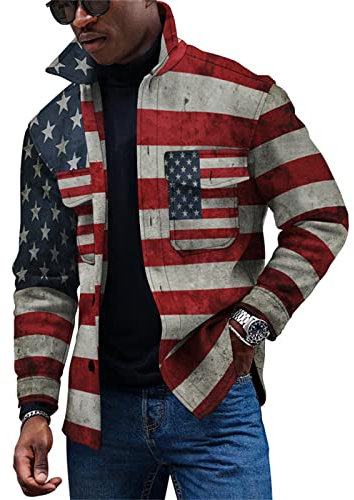 KONG JIMFAN Herren Winterjacke Leder Bomberjacke Hemd Jacke Übergangsjacke Herren Herren Winter Jacken Imprägnierspray Jacke Jacken Herren Hybridjacke Maßhemd Frühlingsjacken Herren(Vermilion,XL)