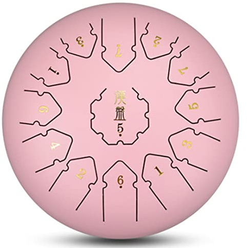 Portable Steel Tongue Drum 12 Zoll Ätherische Trommel 13-Noten C-Taste Schlaginstrument mit Mallets Und Rucksack für Musikpädagogische Gedankenheilungs Yoga Meditation (Color : B, Size : One size)