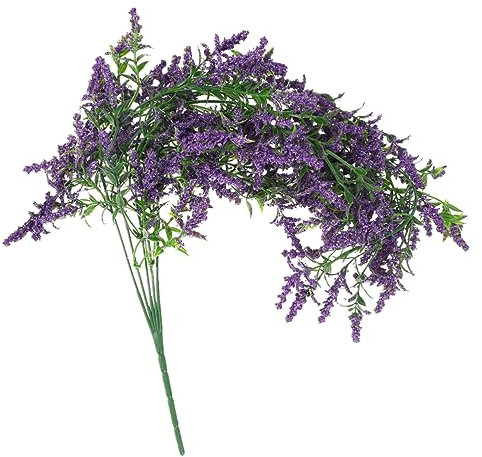Cabilock Künstlicher Lavendel Hängeblume Plastik Dekor Für Wohnzimmer Simulationsblumen Anhänger Violett Wetterfest Deko Für Türen Und Wände