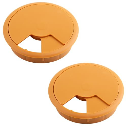 cyclingcolors 2X pasacables 80mm plástico Tapa Redondo Escritorio Mesa Mueble, Cereza