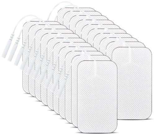 20 Stück Elektroden Pads 5x9cm Selbstklebende Elektroden Tens Gerät Wiederverwendbar Schmerztherapie für Tens Akupunktur Digita Therapie Maschinen Massagegerät Linderung von Muskel, Gelenkschmerzen