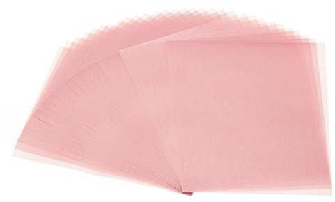 PATIKIL 30 Blätter Pergamentpapier 14x10.8cm, Pergamentpapier Bedruckbares Transparentpapier 100GSM Farbig für Einladungen Laser InkJet Druck Kartenherstellung Basteln, Rosa
