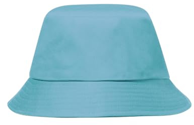 BLUECHOLON Fischerhut, Unisex, 100 % Baumwolle außen, 100 % Polyester innen, verstellbar. Mütze für Herren und Damen, Fischerhut, Bucketmütze, Einheitsgröße., hellblau, 60 cm