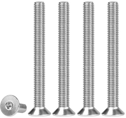 FOMGIIN Senkkopfschrauben Edelstahl M4x40mm, 20 Stück 304 Edelstahlschrauben Schrauben Senkkopf Din 7991 A2 V2A Innensechskant Senkschrauben, Senkschraube Vollgewinde Senkkopfschraube mit Metrischen