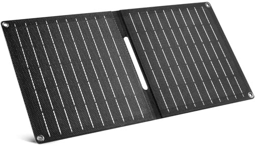 15W ETFE Pannello Solare Portatile, Caricabatterie Solare Portatile Impermeabile IP68, Caricatore Solar Pieghevole con Porte USB-A (5V/2A) e Tipo-C (5V/2A) Ultraleggero per Viaggiando, Campeggio