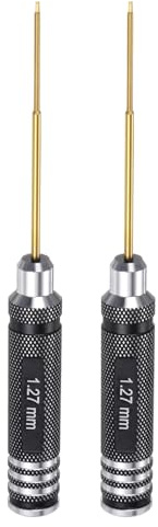 sourcing map 2pcs RC Hex Cacciavite 1.27mm Titanio Esagonale Cacciaviti Chiave RC Hex Driver Strumento di Riparazione per RC Modelli Auto Elicottero Barca