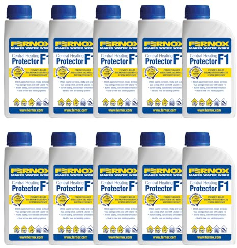 10 x Fernox F1 Protector 56599 500ml Central Heating Inhibitor Multipack