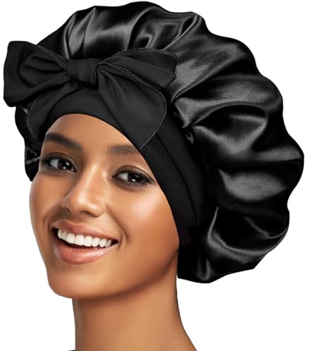 Silk Bonnet for Sleeping Women Satin Cap Reduce Frizz & Hair Breakage