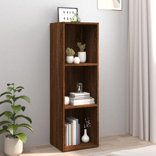 ShGaxin Bücherschrank/TV-Schrank Braun Eichen-Optik 36x30x114 cm Fernsehtisch, TV Lowboard, Fernsehschrank, TV Bank, TV Table, TV Kommode - 826657